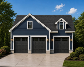 Rendering we did for a new garage project. Few things we would change on this but it looks gorgeous. Garage has a second storey loft area for storage. This project will also need a minor variance due to the location of it.

Were pretty excited to get this one to permitting.